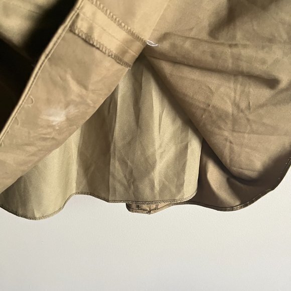 David's Bridal Olive Green Empire Scoop Neck Spaghetti Strap A Line Dress Size 2 - Picture 4 of 7